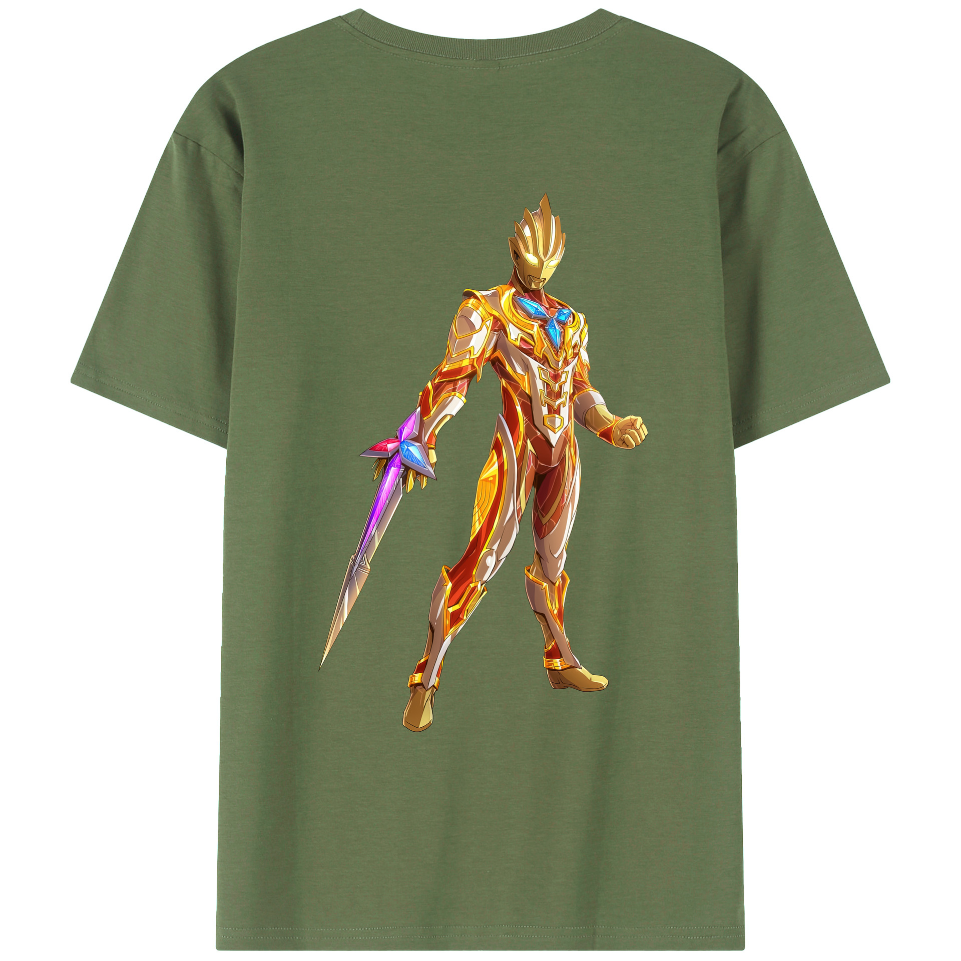 （画像用） ウルトラマン Ultraman 綿100％ メンズ半袖Tシャツ（バックプリント） 通気性